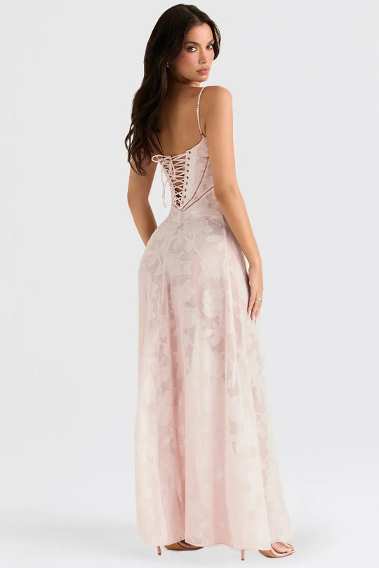 Women's Spaghetti Strap Maxi Wedding Guest Dress