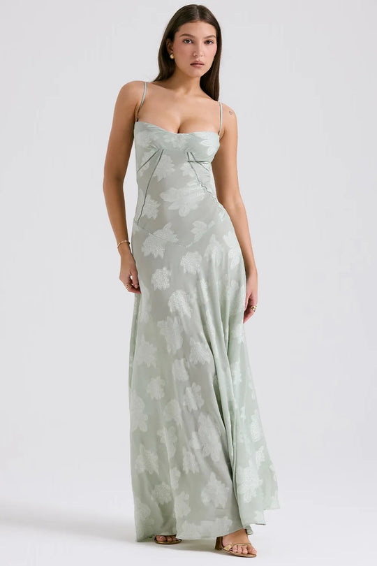 Women's Spaghetti Strap Maxi Wedding Guest Dress