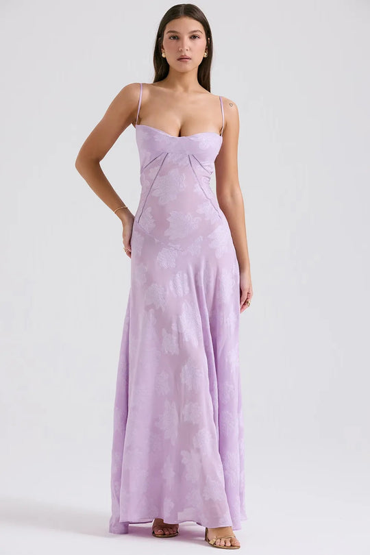 Women's Spaghetti Strap Maxi Wedding Guest Dress
