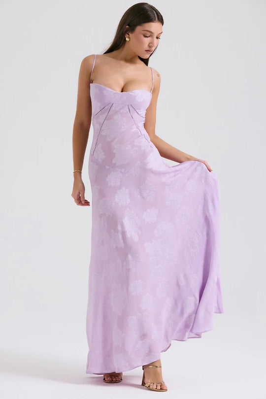 Women's Spaghetti Strap Maxi Wedding Guest Dress
