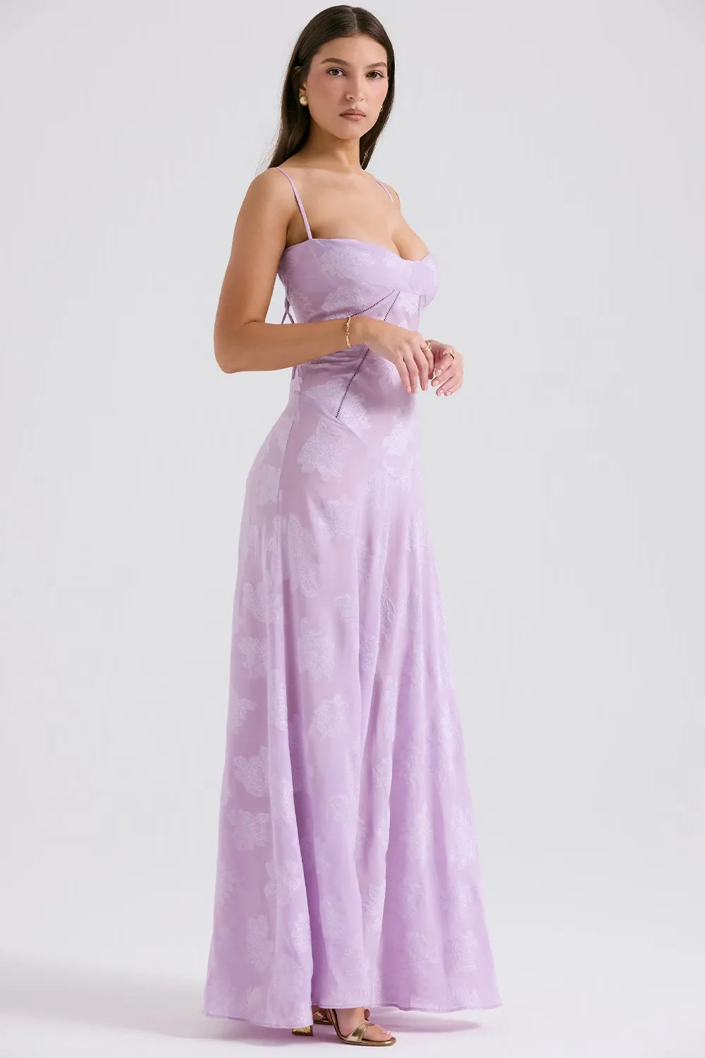 Women's Spaghetti Strap Maxi Wedding Guest Dress