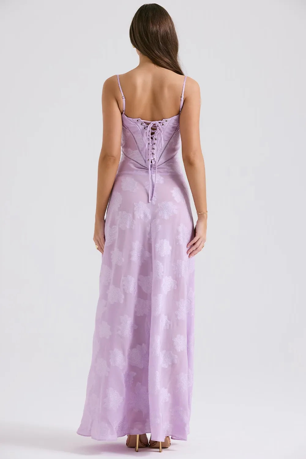 Women's Spaghetti Strap Maxi Wedding Guest Dress