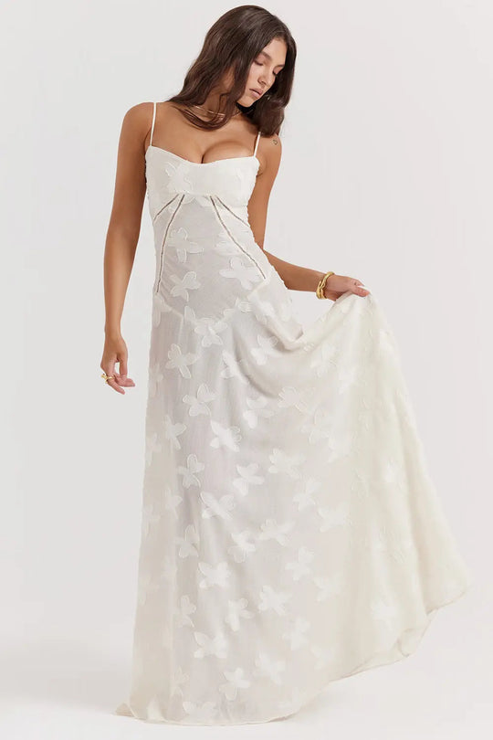 Women's Spaghetti Strap Maxi Wedding Guest Dress
