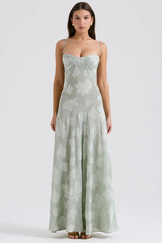 Women's Spaghetti Strap Maxi Wedding Guest Dress