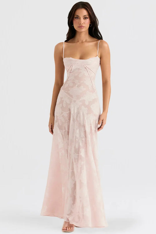 Women's Spaghetti Strap Maxi Wedding Guest Dress