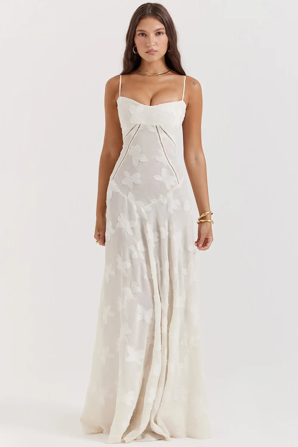 Women's Spaghetti Strap Maxi Wedding Guest Dress