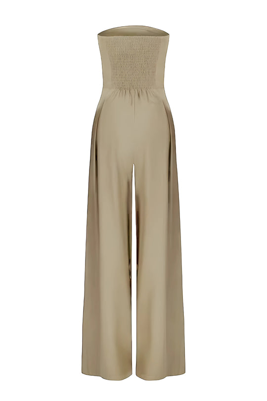 Women's Strapless Jumpsuit with Pockets