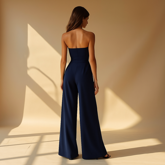 Women's Strapless Jumpsuit with Pockets