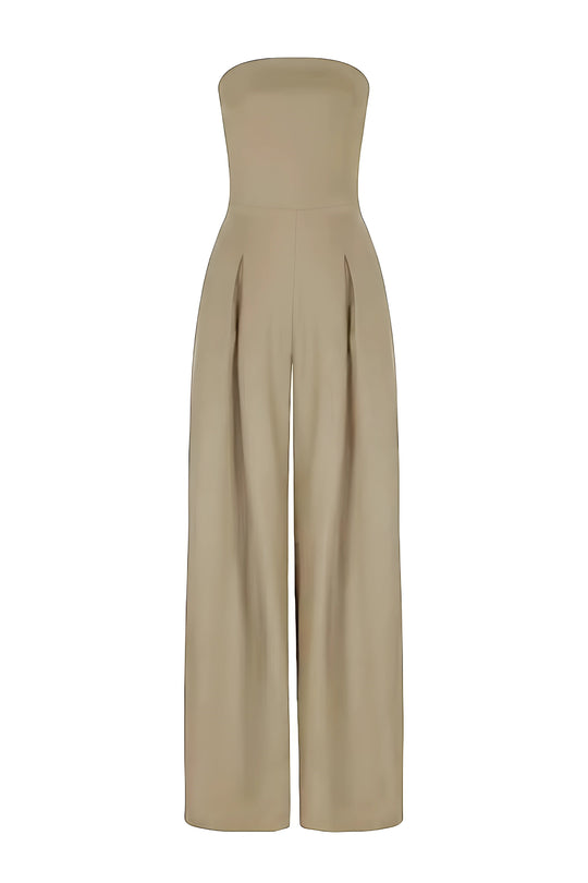 Women's Strapless Jumpsuit with Pockets