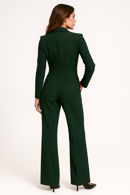 Women's V-Neck Long Sleeve Jumpsuit