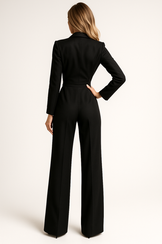 Women's V-Neck Long Sleeve Jumpsuit