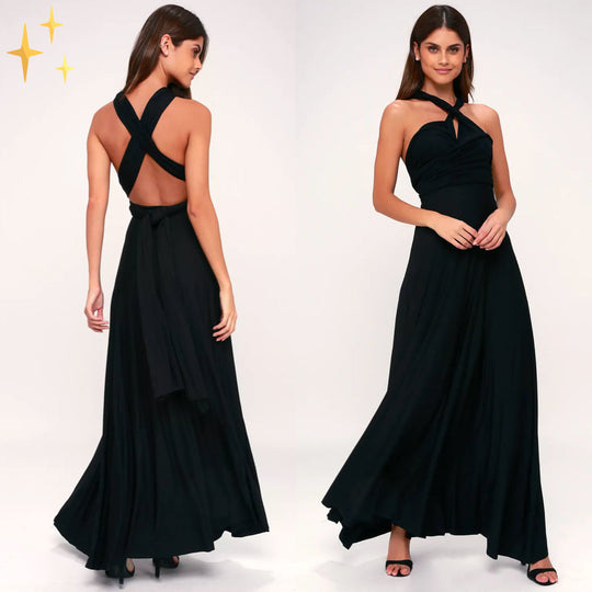 Women's Wrap Maxi Wedding Guest Dress