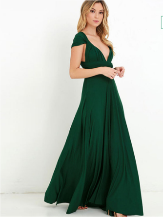 Women's Wrap Maxi Wedding Guest Dress