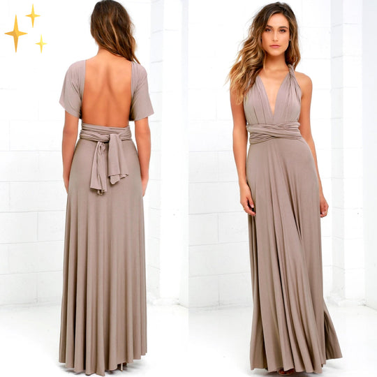 Women's Wrap Maxi Wedding Guest Dress