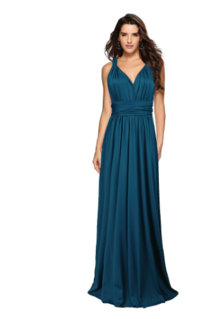 Women's Wrap Maxi Wedding Guest Dress
