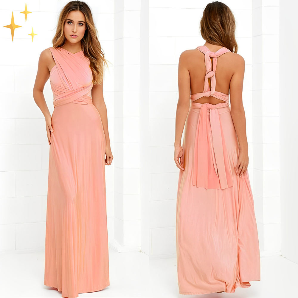 Women's Wrap Maxi Wedding Guest Dress