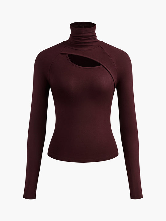 Olivia | Cutout Turtleneck Top