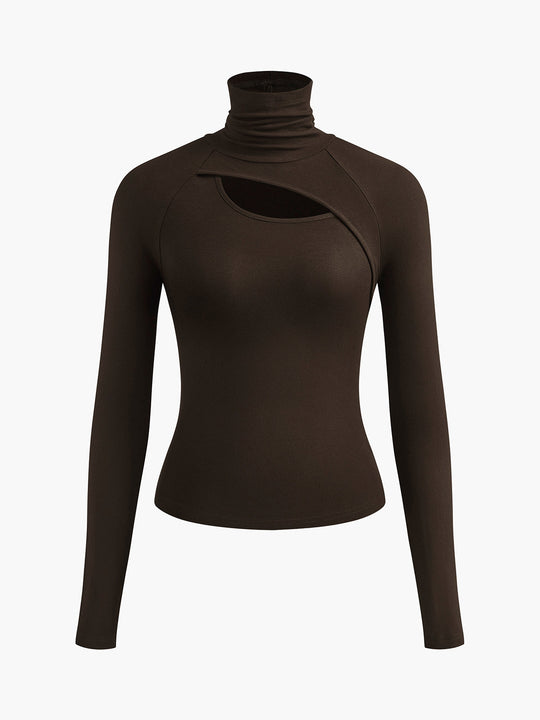 Olivia | Cutout Turtleneck Top