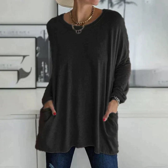 Evelyn | Side Pockets Tunic Length Top