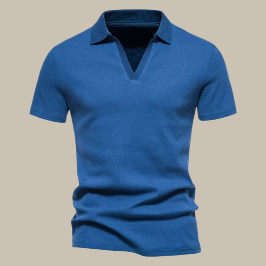 Men's Open Collar Short Sleeve Polo Shirt