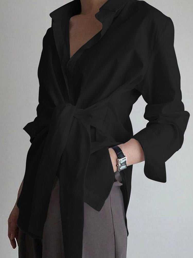 Chloe | Tie-Waist Button-Down Shirt
