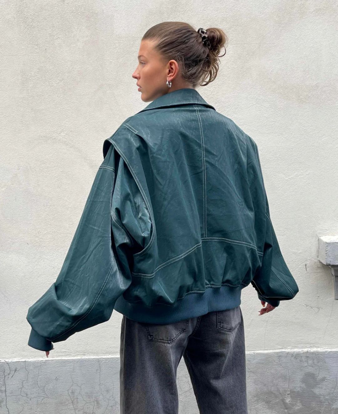 Women's Oversized Collar Bomber Jacket