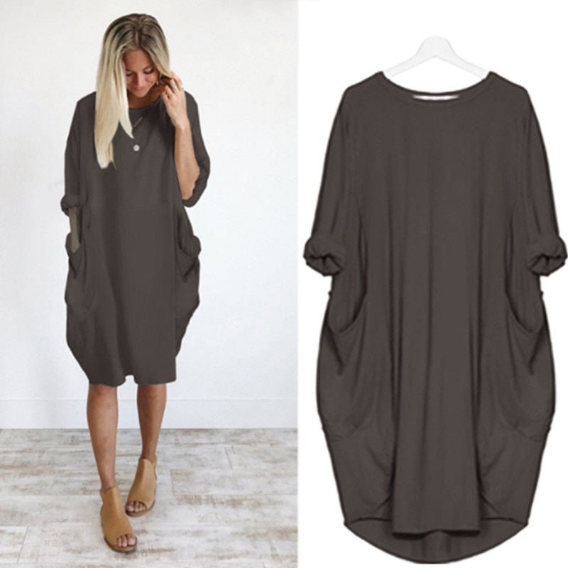 Danielle | Pockets Side Slit Dress
