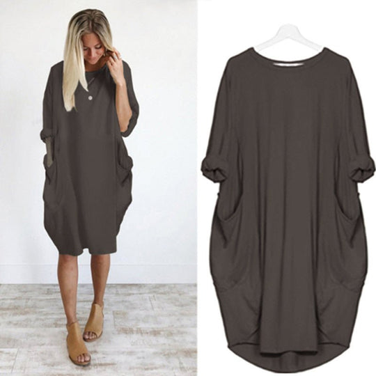 Danielle | Pockets Side Slit Dress