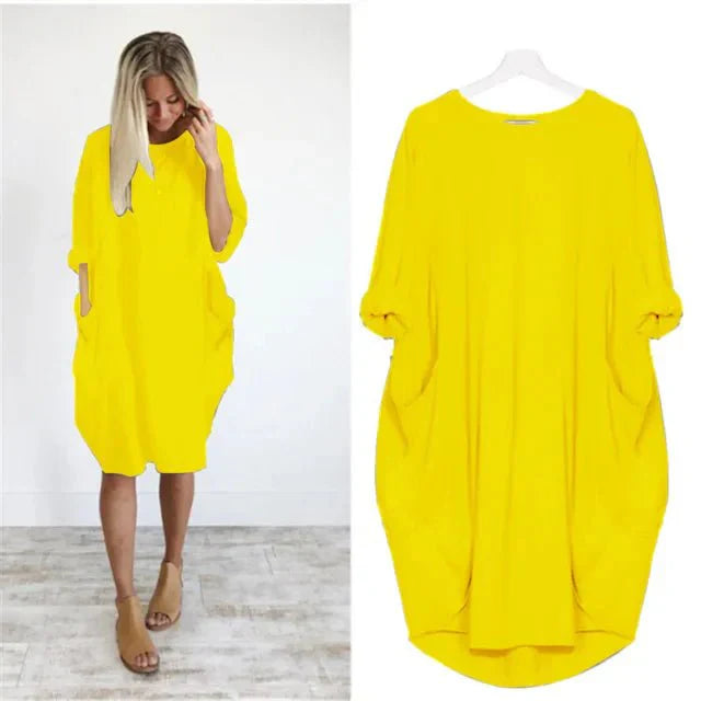 Danielle | Pockets Side Slit Dress