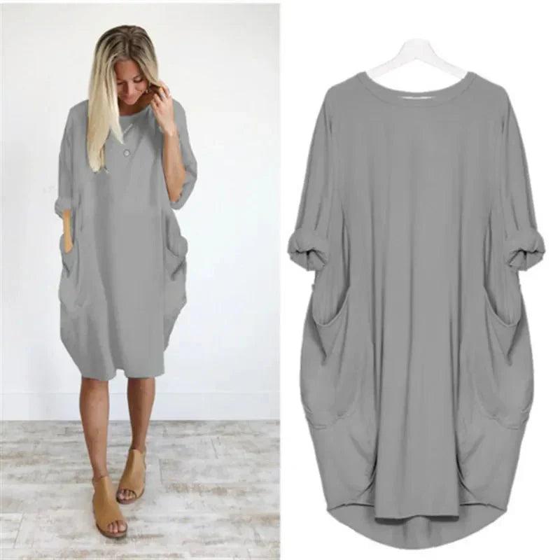 Danielle | Pockets Side Slit Dress