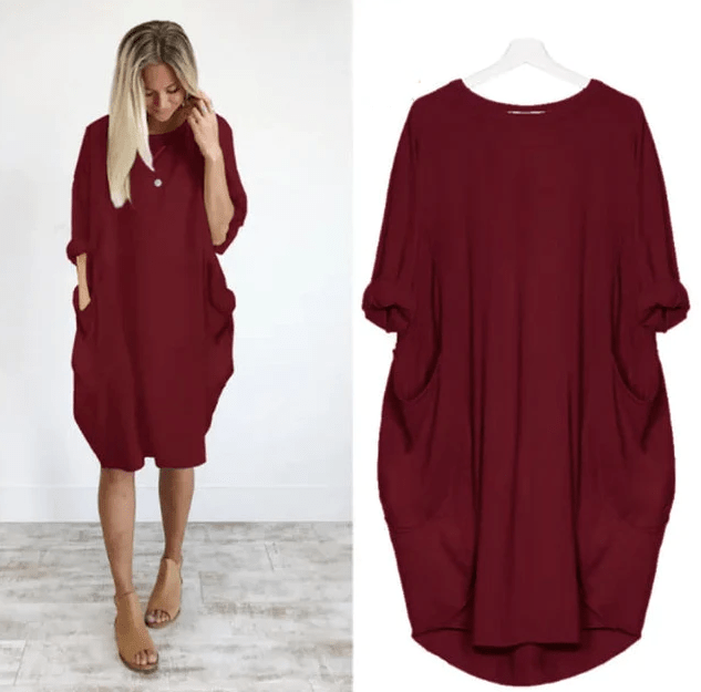Danielle | Pockets Side Slit Dress