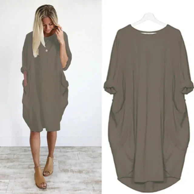 Danielle | Pockets Side Slit Dress