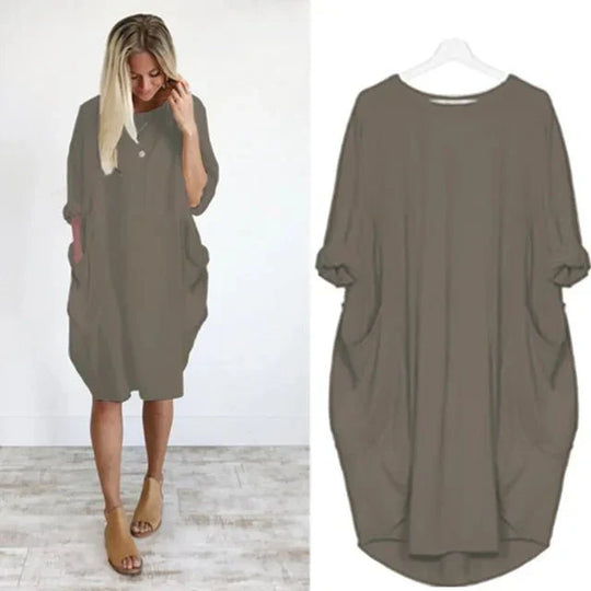 Danielle | Pockets Side Slit Dress