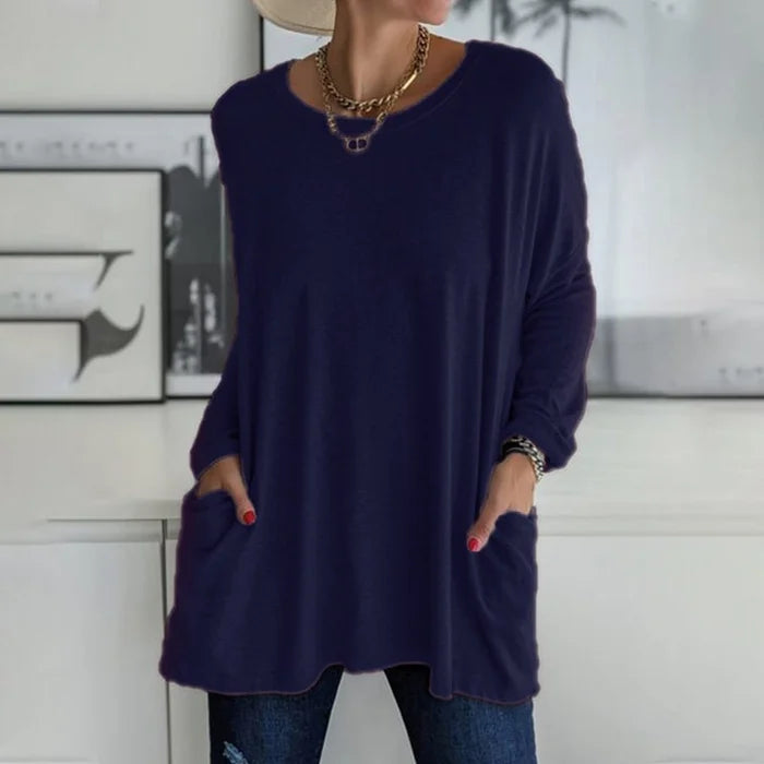 Evelyn | Side Pockets Tunic Length Top