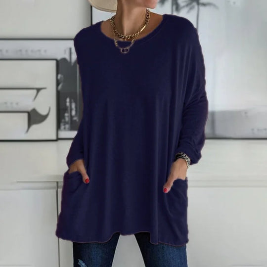 Evelyn | Side Pockets Tunic Length Top