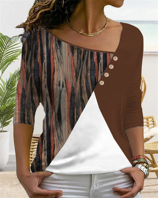 Women's Three Quarter Sleeve Casual Top
