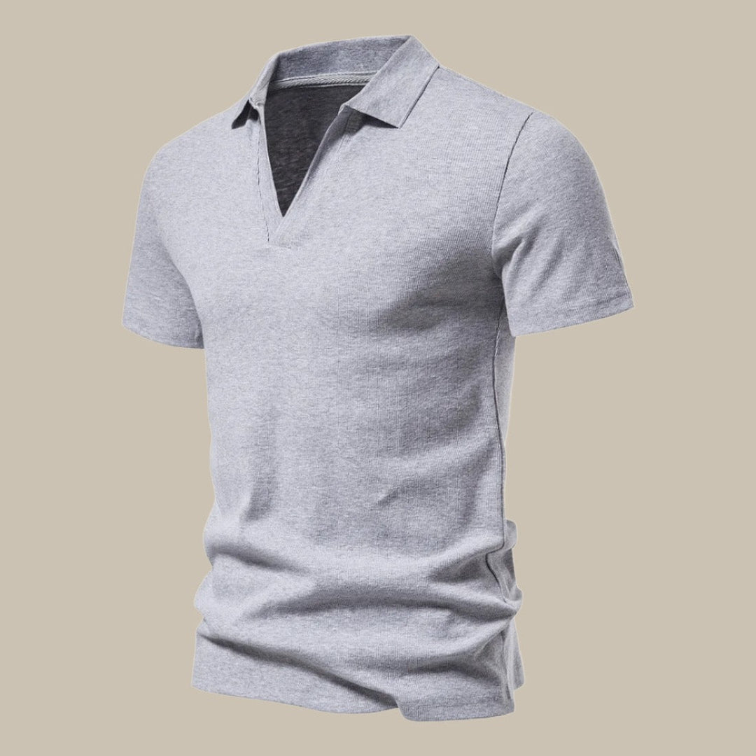 Men's Open Collar Short Sleeve Polo Shirt