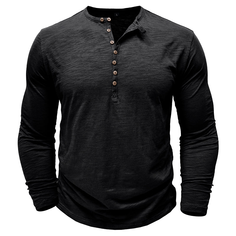 Callum | Casual Henley Shirt