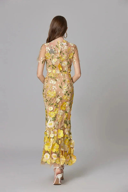 Aurora | Applique Sleeveless Floral Maxi Dress