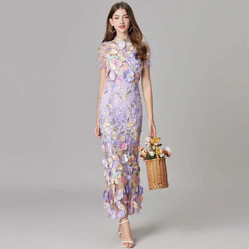 Aurora | Applique Sleeveless Floral Maxi Dress