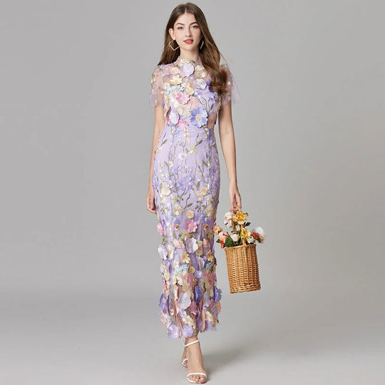 Aurora | Applique Sleeveless Floral Maxi Dress
