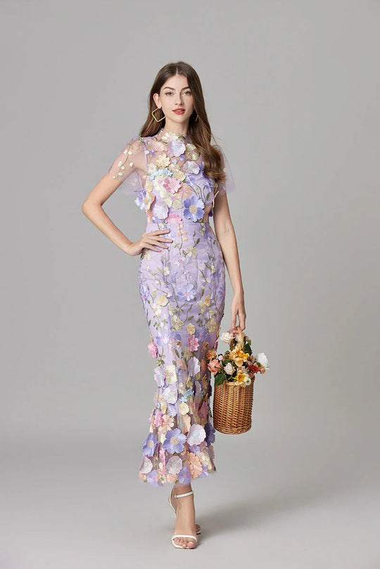 Aurora | Applique Sleeveless Floral Maxi Dress
