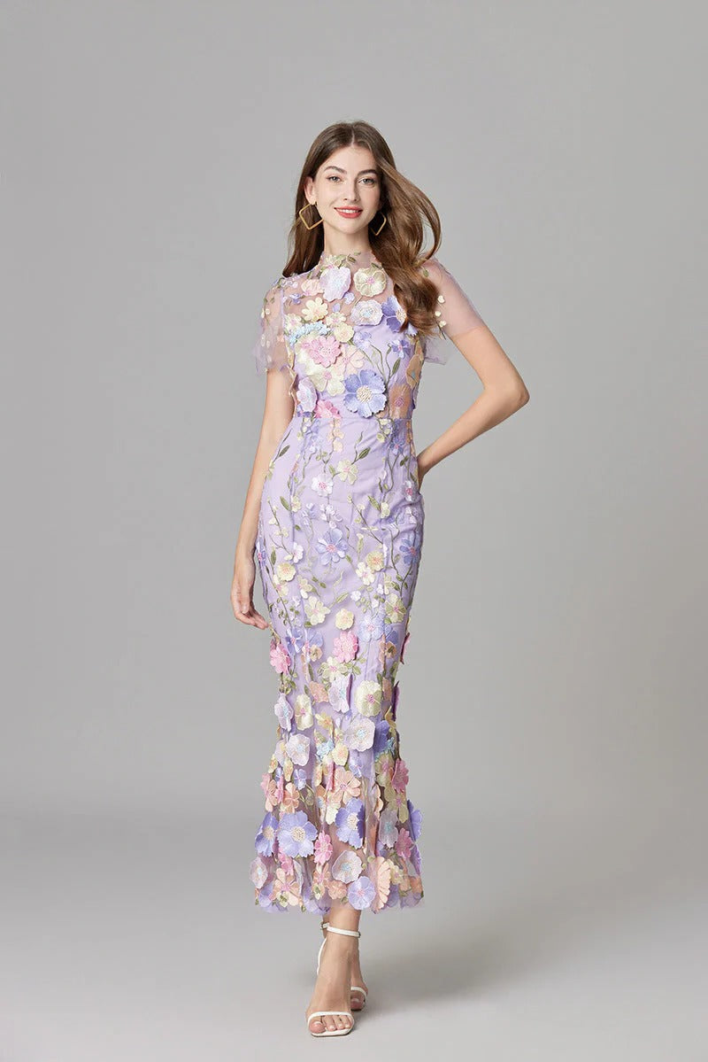Aurora | Applique Sleeveless Floral Maxi Dress