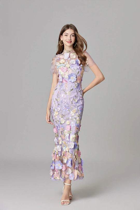 Aurora | Applique Sleeveless Floral Maxi Dress