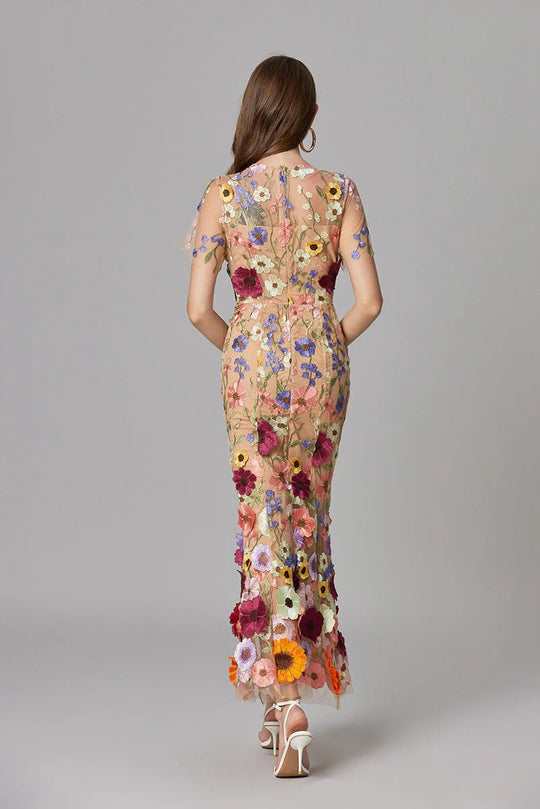 Aurora | Applique Sleeveless Floral Maxi Dress