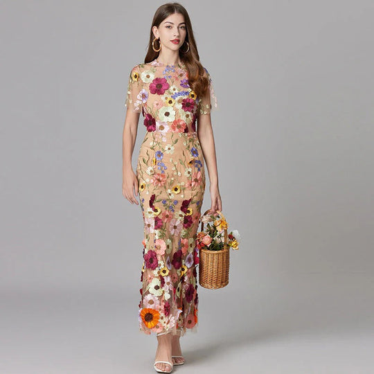 Aurora | Applique Sleeveless Floral Maxi Dress