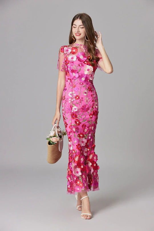 Aurora | Applique Sleeveless Floral Maxi Dress