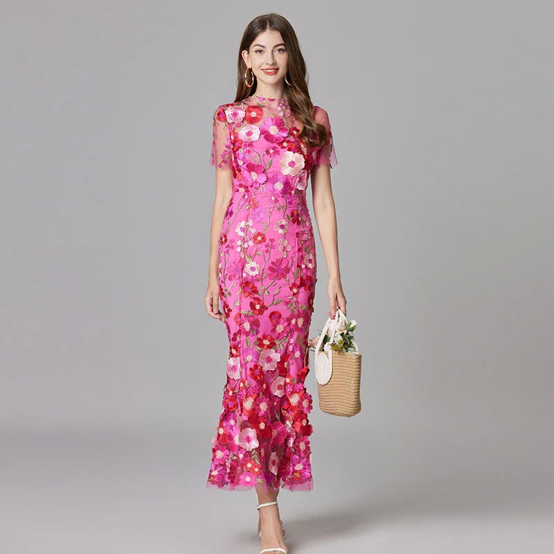 Aurora | Applique Sleeveless Floral Maxi Dress