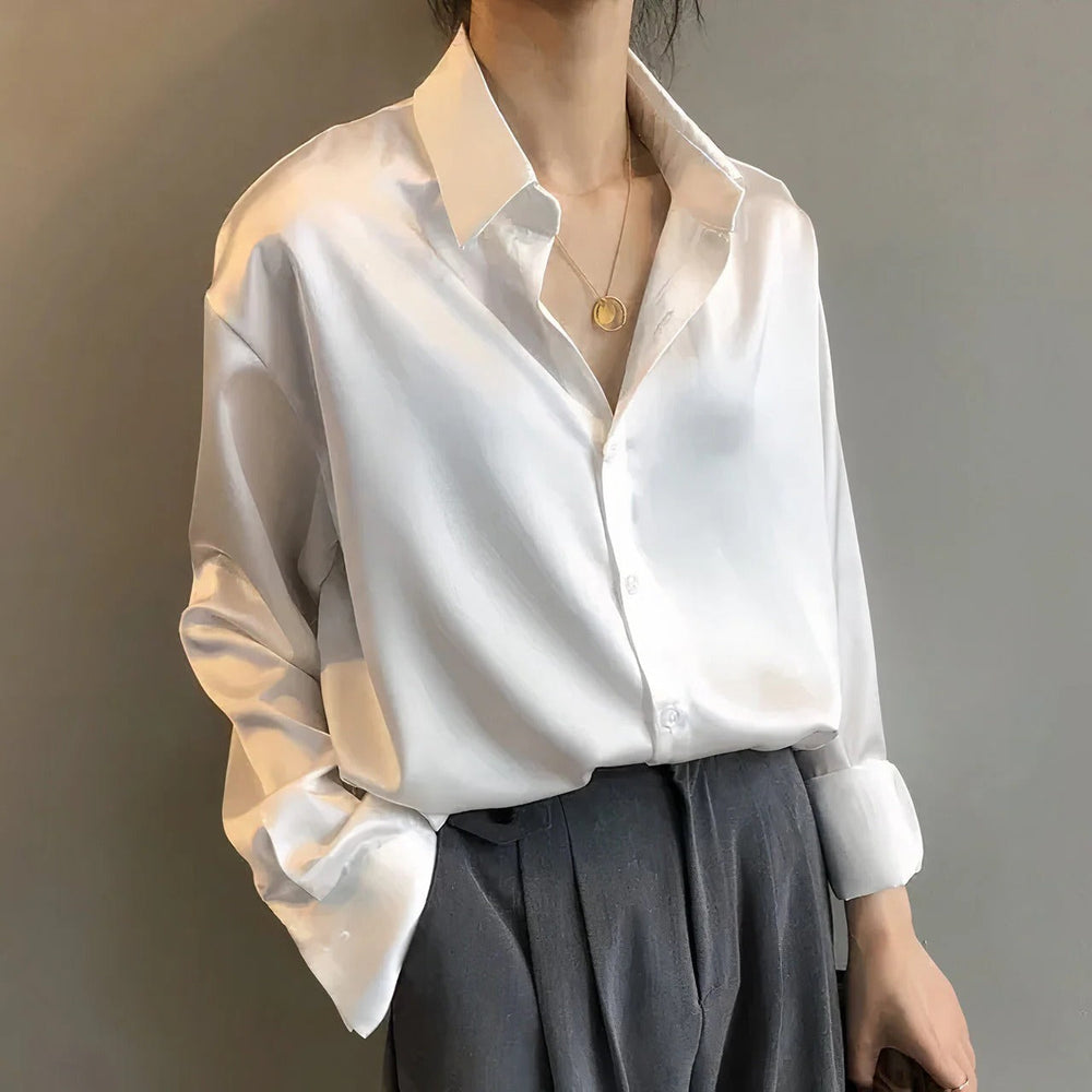 Amelia | Button-Down Point Collar Blouse