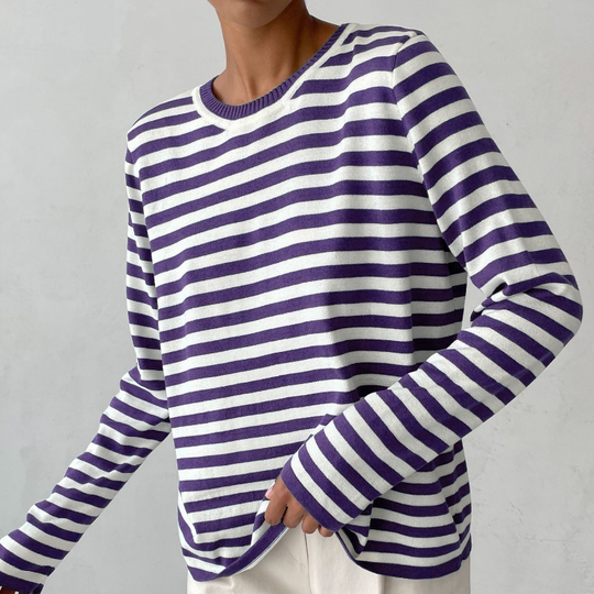 Women's Striped Long Sleeve Top